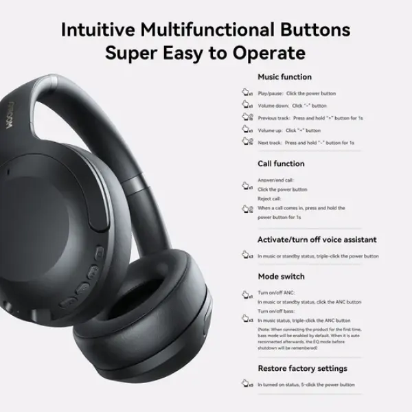 JR-JH2 ANC Wireless Headphones