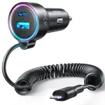 JR-CL07 3-in-1 Wired Car Charger(Type-C/Lightning)
