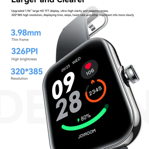 JR-FT5 PLUS Smart Watch (Answer/Make Call) Black/Rose gold