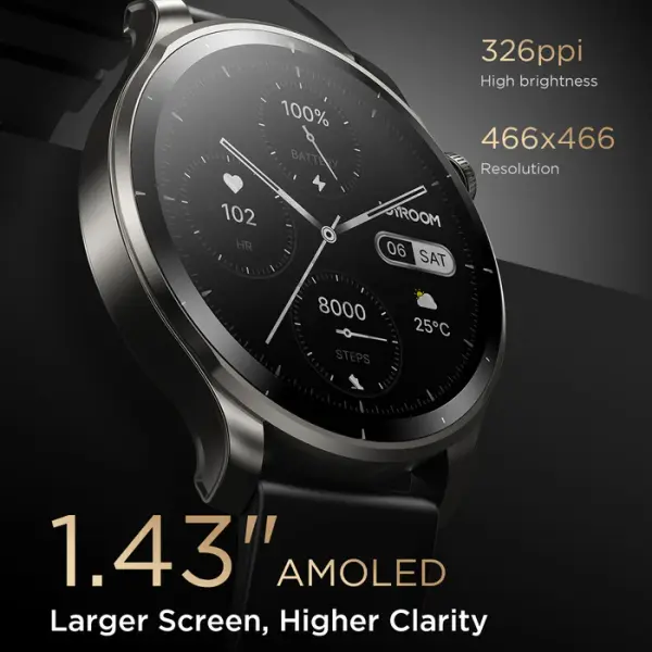 JR-FV1 Venture Series Smart Watch (Make/Answer Call) Black